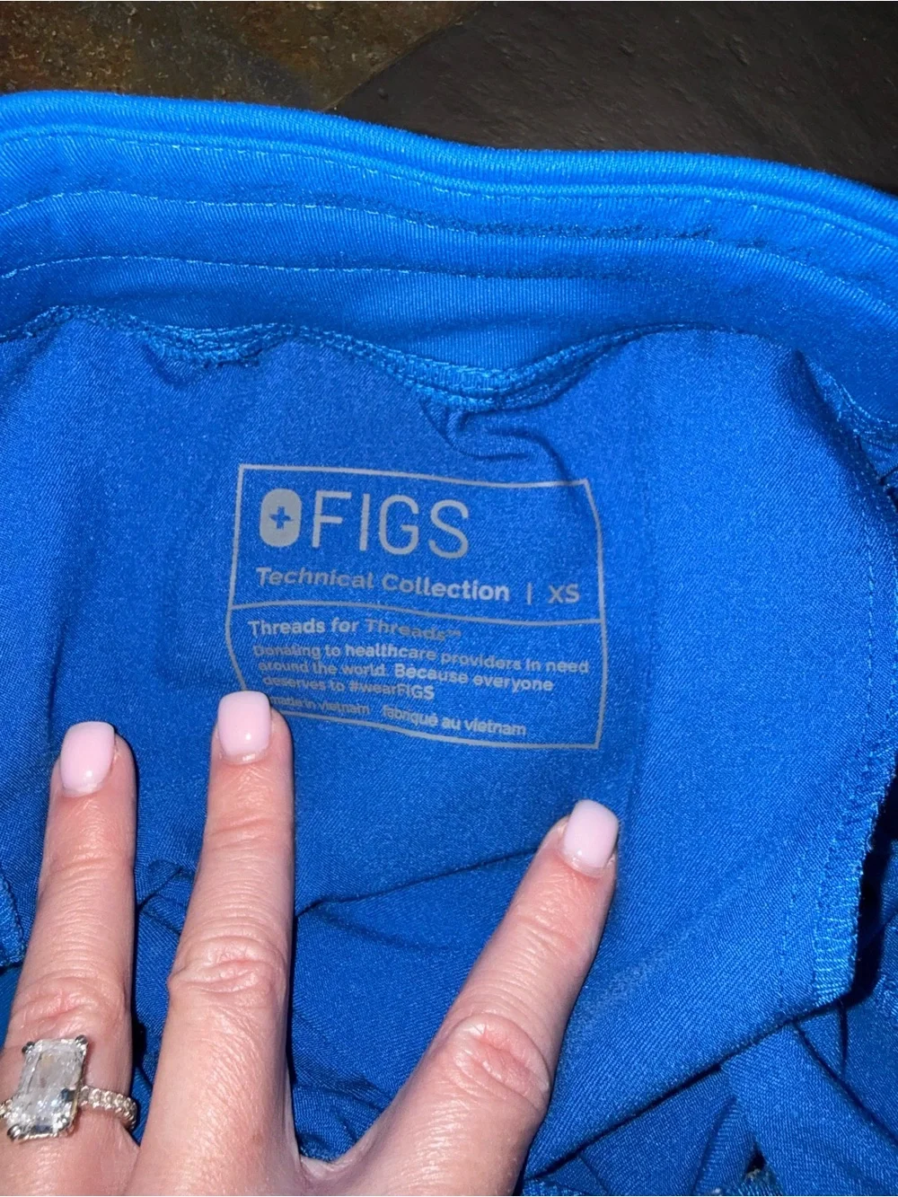 FIGS Royal Blue Kade Cargo Scrub Pants - Picture 5 of 5